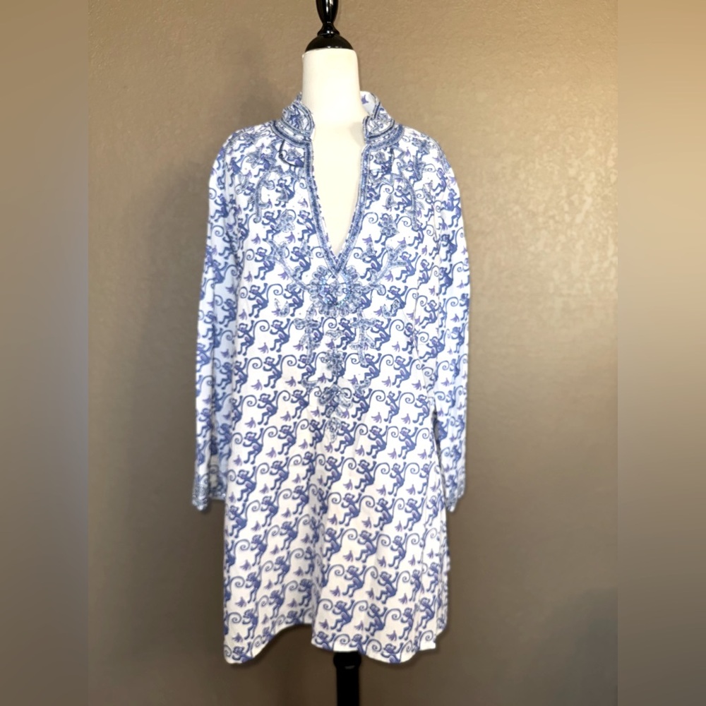 Beautiful Key Lime and Pink Tunic